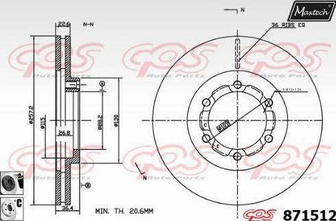 Maxtech 871512.6060 - Discofreno autozon.pro