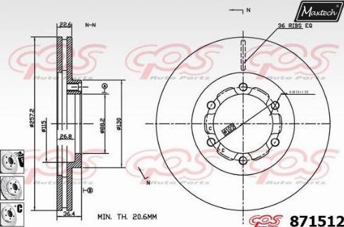 Maxtech 871512.6980 - Discofreno autozon.pro