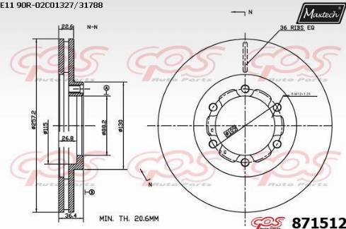 Maxtech 871512.0000 - Discofreno autozon.pro