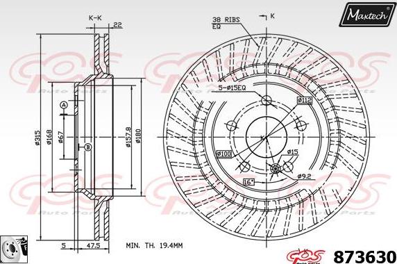 Maxtech 871512 - Discofreno autozon.pro