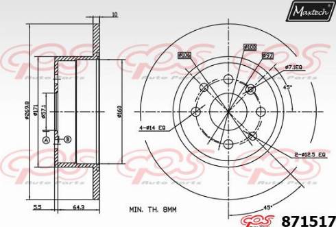 Maxtech 871517.0000 - Discofreno autozon.pro