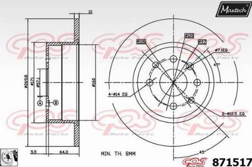 Maxtech 871517.0080 - Discofreno autozon.pro