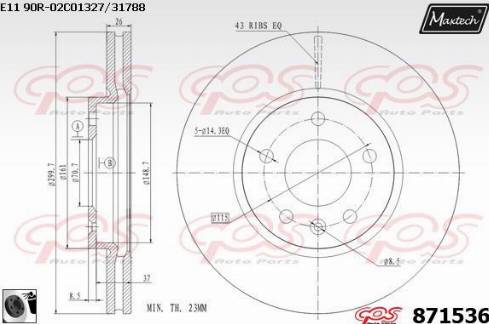 Maxtech 871536.0060 - Discofreno autozon.pro