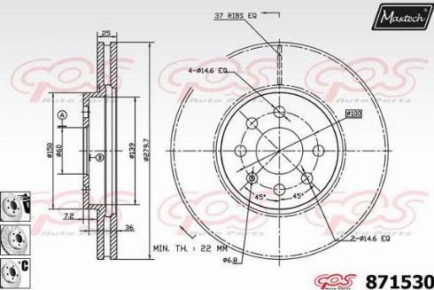 Maxtech 871530.6980 - Discofreno autozon.pro