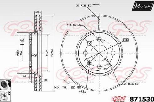 Maxtech 871530.6060 - Discofreno autozon.pro