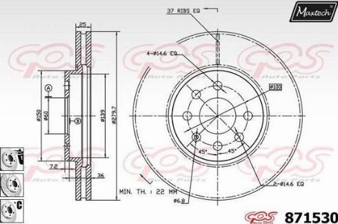 Maxtech 871530.6880 - Discofreno autozon.pro