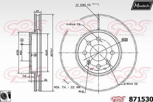 Maxtech 871530.0060 - Discofreno autozon.pro