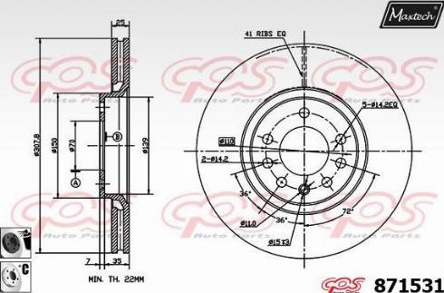 Maxtech 871531.6060 - Discofreno autozon.pro