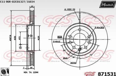 Maxtech 871531.0060 - Discofreno autozon.pro