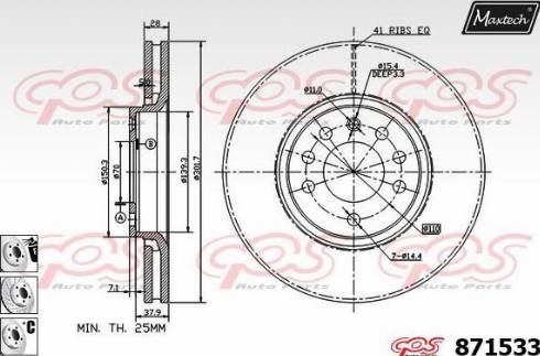 Maxtech 871533.6880 - Discofreno autozon.pro