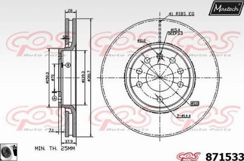 Maxtech 871533.0060 - Discofreno autozon.pro