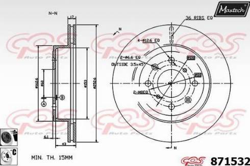 Maxtech 871532.6060 - Discofreno autozon.pro