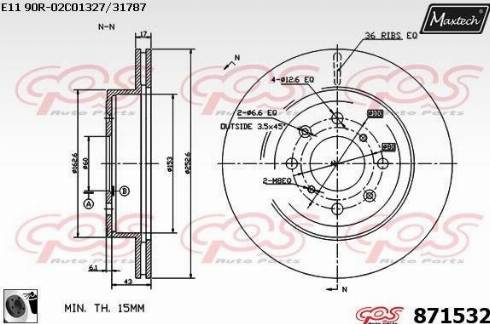 Maxtech 871532.0060 - Discofreno autozon.pro