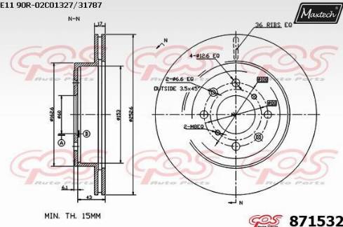 Maxtech 871532.0000 - Discofreno autozon.pro