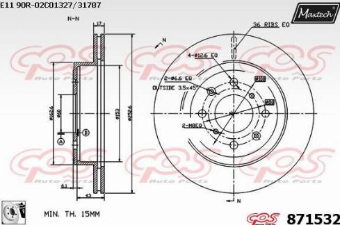 Maxtech 871532.0080 - Discofreno autozon.pro