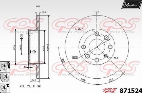 Maxtech 871524.6880 - Discofreno autozon.pro