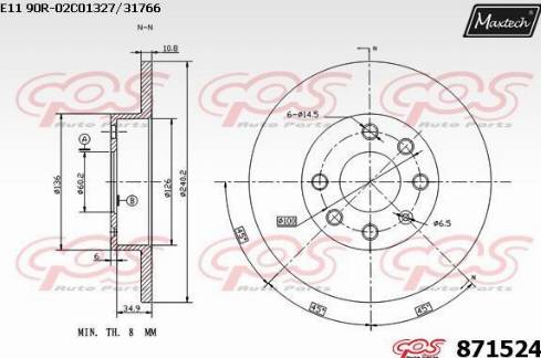 Maxtech 871524.0000 - Discofreno autozon.pro