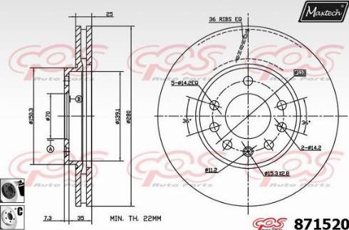 Maxtech 871520.6060 - Discofreno autozon.pro