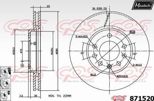 Maxtech 871520.6880 - Discofreno autozon.pro