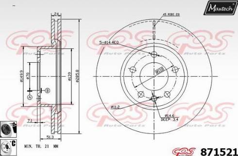 Maxtech 871521.6060 - Discofreno autozon.pro