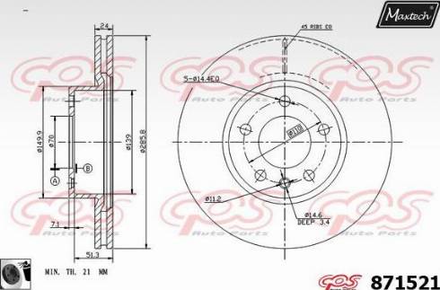 Maxtech 871521.0060 - Discofreno autozon.pro