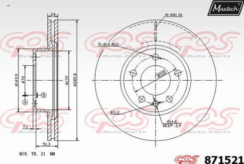 Maxtech 871521.0000 - Discofreno autozon.pro