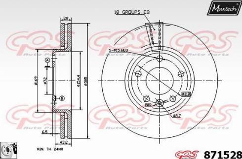 Maxtech 871528.0080 - Discofreno autozon.pro