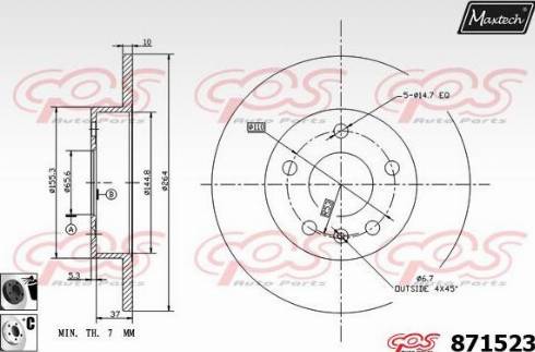 Maxtech 871523.6060 - Discofreno autozon.pro