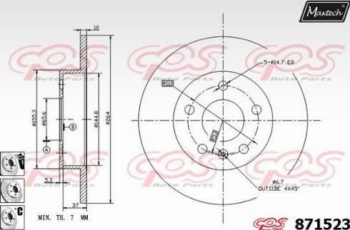 Maxtech 871523.6880 - Discofreno autozon.pro