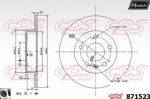 Maxtech 871523.0060 - Discofreno autozon.pro