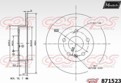 Maxtech 871523.0000 - Discofreno autozon.pro