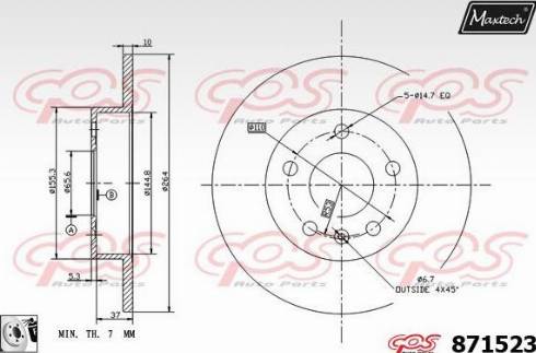 Maxtech 871523.0080 - Discofreno autozon.pro