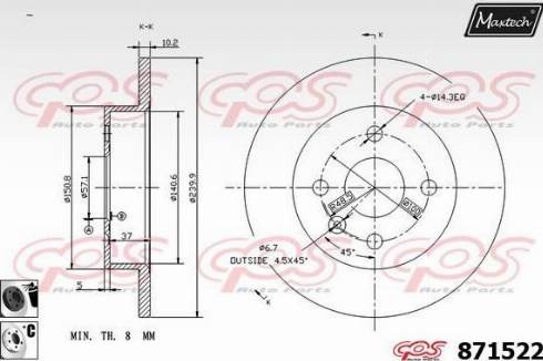 Maxtech 871522.6060 - Discofreno autozon.pro