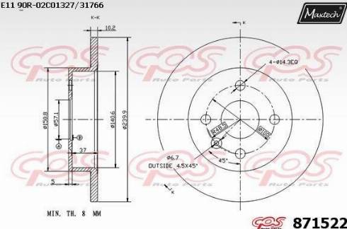 Maxtech 871522.0000 - Discofreno autozon.pro