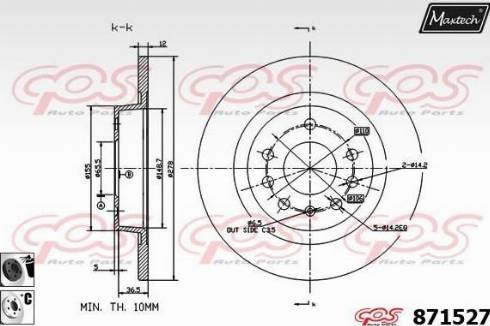 Maxtech 871527.6060 - Discofreno autozon.pro