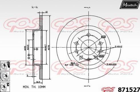 Maxtech 871527.6880 - Discofreno autozon.pro