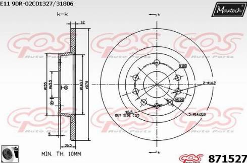 Maxtech 871527.0060 - Discofreno autozon.pro