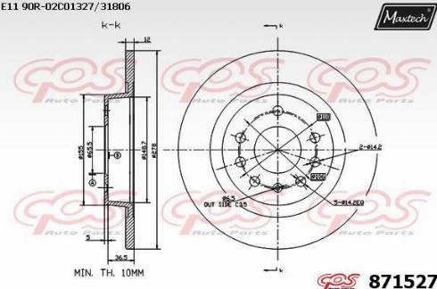 Maxtech 871527.0000 - Discofreno autozon.pro