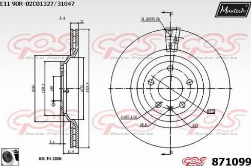 Maxtech 871099.0060 - Discofreno autozon.pro