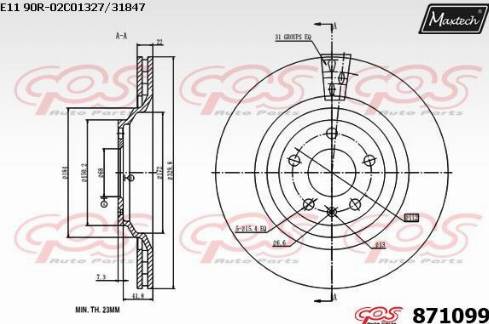 Maxtech 871099.0000 - Discofreno autozon.pro