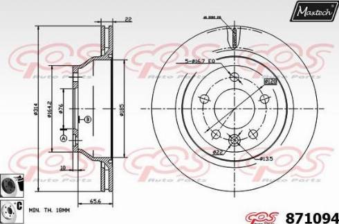 Maxtech 871094.6060 - Discofreno autozon.pro