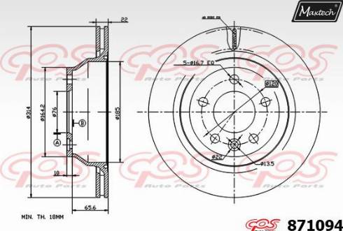 Maxtech 871094.0000 - Discofreno autozon.pro