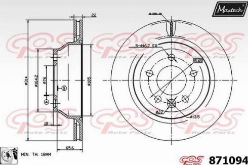 Maxtech 871094.0080 - Discofreno autozon.pro