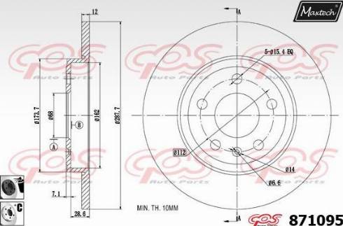 Maxtech 871095.6060 - Discofreno autozon.pro