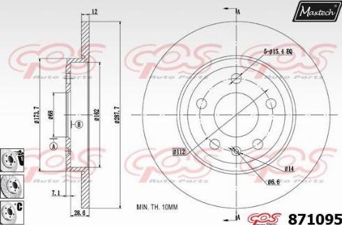 Maxtech 871095.6980 - Discofreno autozon.pro