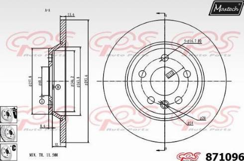 Maxtech 871096.6980 - Discofreno autozon.pro