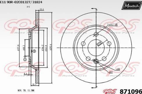 Maxtech 871096.0000 - Discofreno autozon.pro