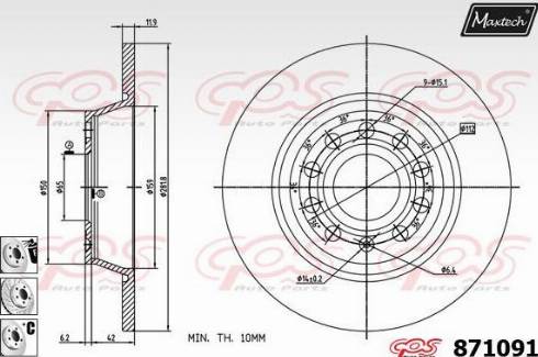 Maxtech 871091.6980 - Discofreno autozon.pro