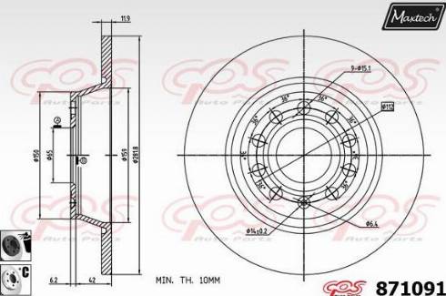 Maxtech 871091.6060 - Discofreno autozon.pro