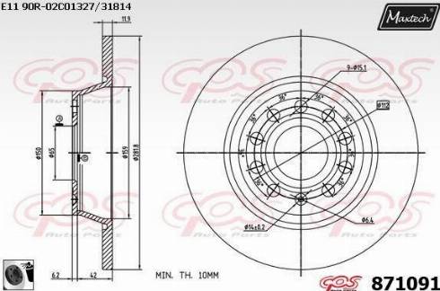 Maxtech 871091.0060 - Discofreno autozon.pro